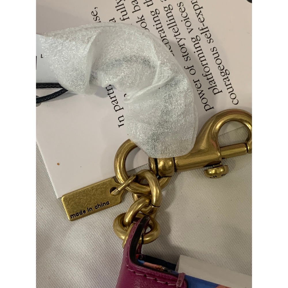 Coach Penguin Random House Untamed Glennon Doyle Book Bag Charm Leather Magenta View 5